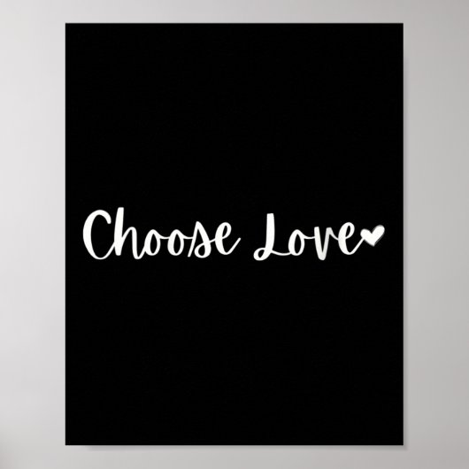 Womens Choose Love Motivational Mantra V-neck  Poster (Vorne)