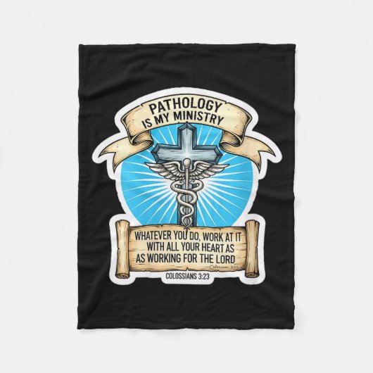 Womens Christian Pathologist Pathology Is My Minis Fleecedecke (Vorderseite)