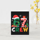 Womens Christmas 67 Crew Brainrot Funny Candy Cane Karte (Gelbe Blume)