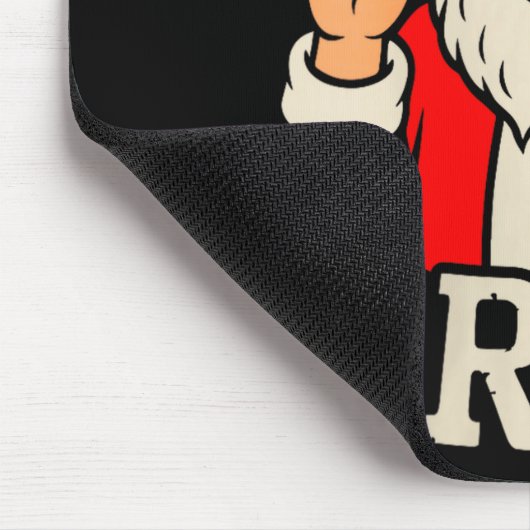 Womens Christmas Bruh Meme Funny Santa Claus Teen Mousepad (Ecke)