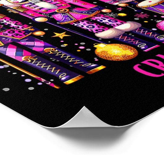 Womens Christmas Crushing It Nutcracker - Funny Re Poster (Ecke)