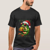 Womens Christmas Frog Eating Taco Ugly Christmas S T-Shirt (Vorderseite)