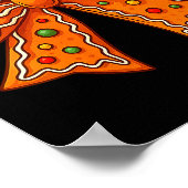 Womens Christmas Gingerbread Coquette Bow Xmas For Poster (Ecke)