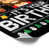 Womens Christmas Go Jesus It's Your Birthday - Fun Poster (Ecke)