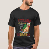 Womens Christmas Is Better With A Golden Retriever T-Shirt (Vorderseite)