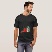 Womens Christmas Pregnancy Announcement Grandparen T-Shirt (Vorne ganz)