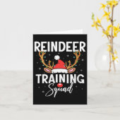 Womens Christmas Running Team Funny Reindeer Train Karte (Gelbe Blume)