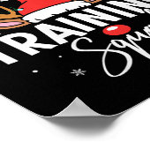 Womens Christmas Running Team Funny Reindeer Train Poster (Ecke)