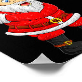 Womens Christmas Santa Playing Baseball Xmas Funny Poster (Ecke)