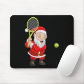 Womens Christmas Santa Playing Tennis Xmas Funny S Mousepad (Mit Mouse)