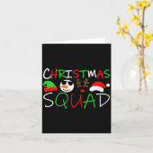 Womens Christmas Squad Reindeer Elf Santa Snowman Karte (Gelbe Blume)
