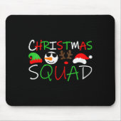 Womens Christmas Squad Reindeer Elf Santa Snowman Mousepad (Vorne)