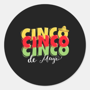 Womens Cinco De Mayo Party Mexican Fiesta Funny 5t Runder Aufkleber
