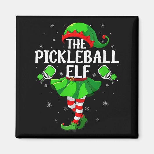 Womens Ckleball Elf Christmas Girls Women Elf Squa Magnet (Vorne)