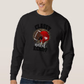 Womens classy until kickoff Leopard American Footb Sweatshirt (Vorderseite)