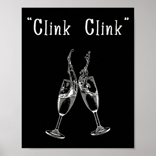 Womens Clink Clink V-neck Poster (Vorne)