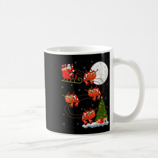 Womens Clown Fish Santa Sleigh Flying Funny Magica Kaffeetasse (Rechts)