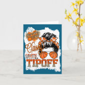 Womens Cly Until Tip-off Funny Quote Basketball Me Karte (Gelbe Blume)