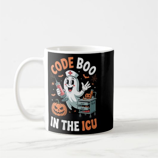Womens Code Boo In The Icu Funny Medical Halloween Kaffeetasse (Links)