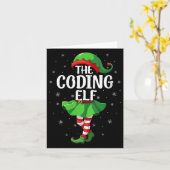 Womens Coding Elf Christmas Girls Women Elf Squad Karte (Gelbe Blume)