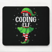 Womens Coding Elf Christmas Girls Women Elf Squad Mousepad (Vorne)