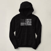 Womens Coffee Guns & Messy Buns - Camouflage USA F Hoodie (Design vorne)
