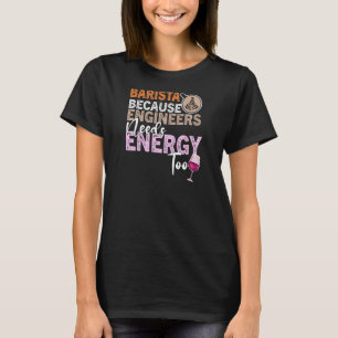 Womens Coffee Wine Zitat Barista Cool Coffee Wein T-Shirt