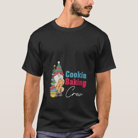 Womens Cookie Baking Crew Gnome Christmas V Neck T-Shirt (Vorderseite)
