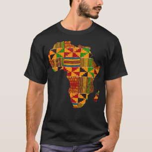 Womens Cool Africa Map Kente Tuch Geschenk für Män T-Shirt