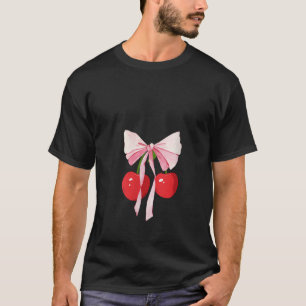 Womens Coquette Bows mit Kirschen Niedlich Coquett T-Shirt