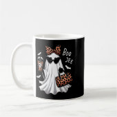 Womens Coquette Leopard Ghost Coffee Boo-jee Hallo Kaffeetasse (Links)