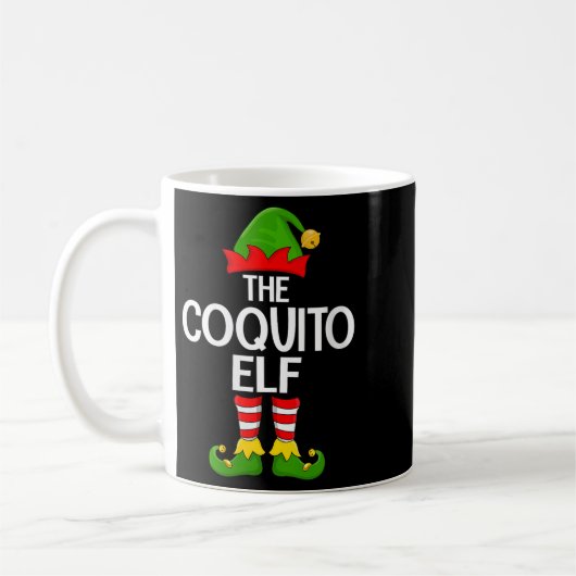 Womens Coquito Elf Xmas Matching Family Elf Squad Kaffeetasse (Links)