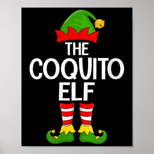 Womens Coquito Elf Xmas Matching Family Elf Squad Poster (Vorne)