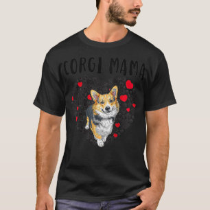 Womens Corgi Mama Dog Lover Welsh Corgi Hintern fü T-Shirt