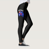 Women's Country Kangroo Blue & Red Australian Flag Leggings (Rechts)