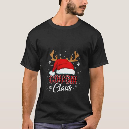 Womens Cousin Claus Weihnachtsmannmütze Weihnachte T-Shirt (Vorderseite)