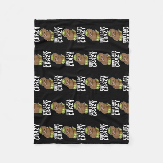 Womens Crazy kiwi Lady Design für ein Kiwi Girl Fleecedecke (Vorderseite)