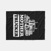 Womens Crazy Mother Trucker Funny Trucker Ehefrau Fleecedecke (Vorderseite (Horizontal))