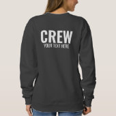 Womens Crew Sweatshirts Custom Add Logo Text hier (Rückseite)