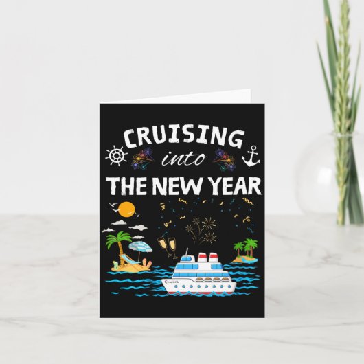 Womens Cruising Into New Year 2026 Match Family Va Karte (Vorderseite)