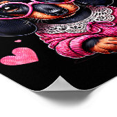 Women's Cute Dachshund Valentines Heart Dog Lover  Poster (Ecke)