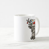Womens Cute Deer Fawn Fairy Lights Antlers Xmas Ch Kaffeetasse (VorderseiteRechts)