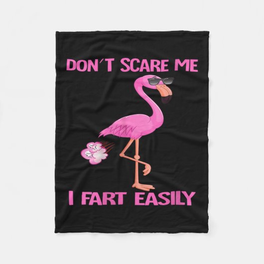 Womens Cute Don't E Me I Fart Easy Fart Joke Flami Fleecedecke (Vorderseite)