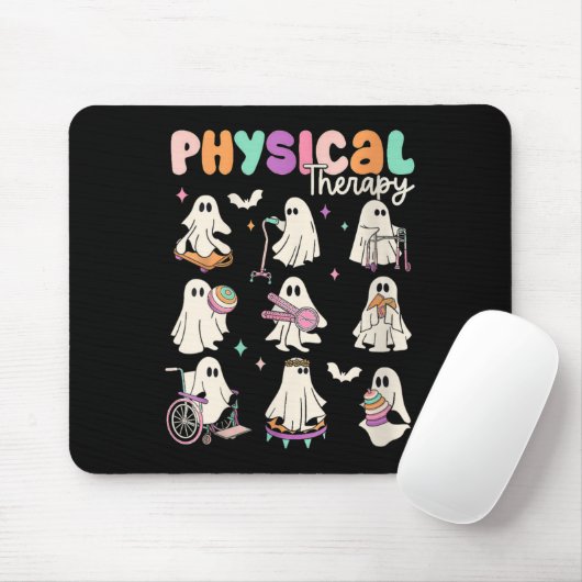 Womens Cute Ghost Physical Therapy Pt Physical The Mousepad (Mit Mouse)