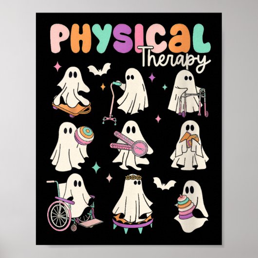 Womens Cute Ghost Physical Therapy Pt Physical The Poster (Vorne)