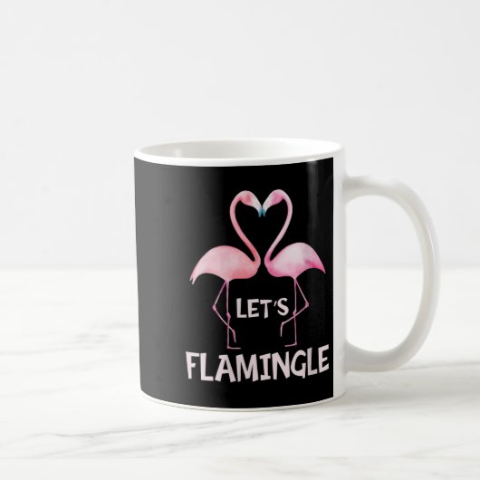 Womens Cute Let's Flamingle Nk Flamingo Summer Lov Kaffeetasse (Rechts)