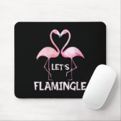 Womens Cute Let's Flamingle Nk Flamingo Summer Lov Mousepad (Mit Mouse)