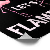 Womens Cute Let's Flamingle Nk Flamingo Summer Lov Poster (Ecke)
