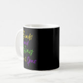 Womens Cute Mardi Gras Party Quote Gift Beads And Kaffeetasse (Vorderseite Links)