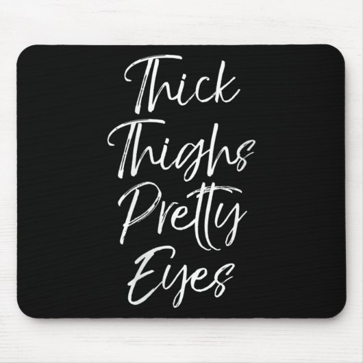 Womens Cute Workout Leg Day Quote Women's Thick Th Mousepad (Vorne)